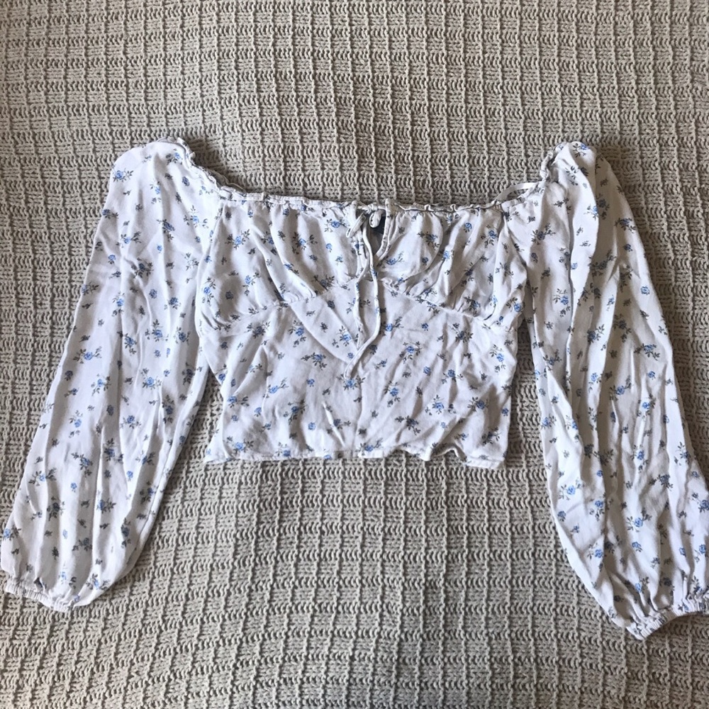 Floral bustier blouse